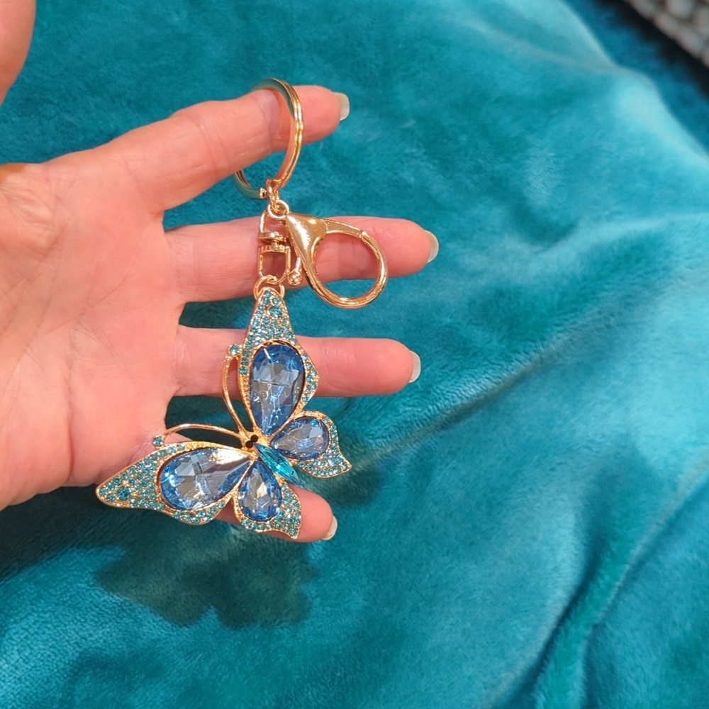 Blue Butterfly keychain/bagclip